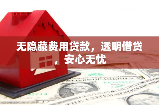 庄浪无隐藏费用贷款，透明借贷，安心无忧