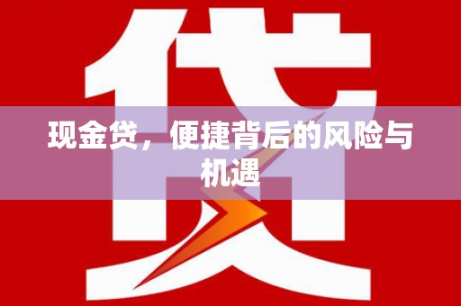 庄浪现金贷，便捷背后的风险与机遇