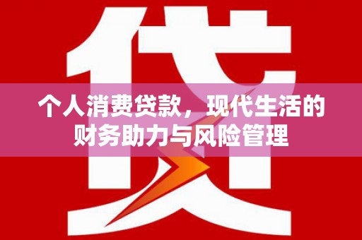 庄浪个人消费贷款，现代生活的财务助力与风险管理