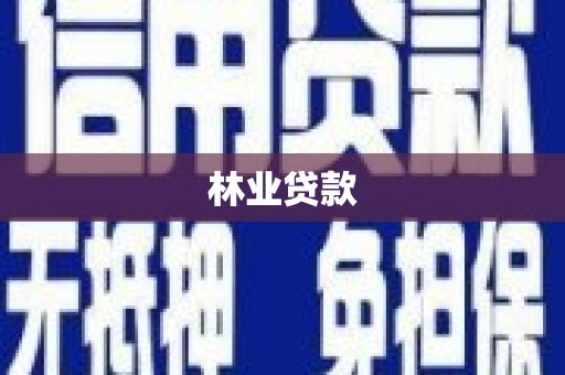 庄浪林业贷款