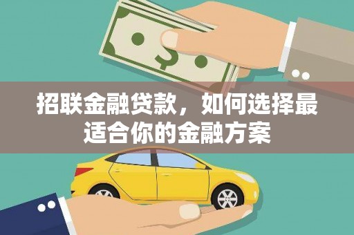 庄浪招联金融贷款，如何选择最适合你的金融方案