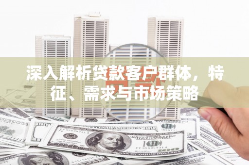 庄浪深入解析贷款客户群体，特征、需求与市场策略