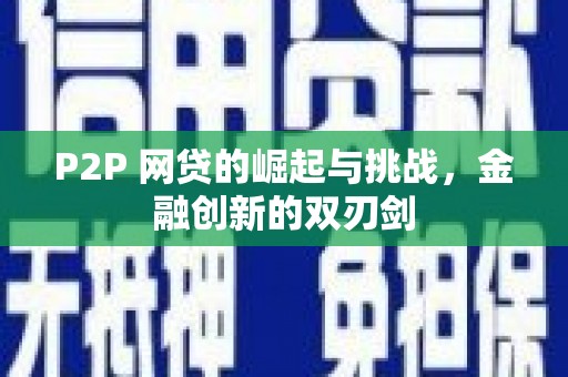 庄浪P2P 网贷的崛起与挑战，金融创新的双刃剑