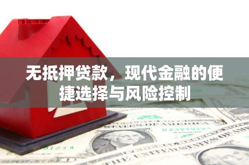 庄浪无抵押贷款，现代金融的便捷选择与风险控制