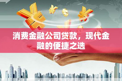 庄浪消费金融公司贷款，现代金融的便捷之选