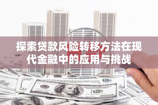 庄浪探索贷款风险转移方法在现代金融中的应用与挑战