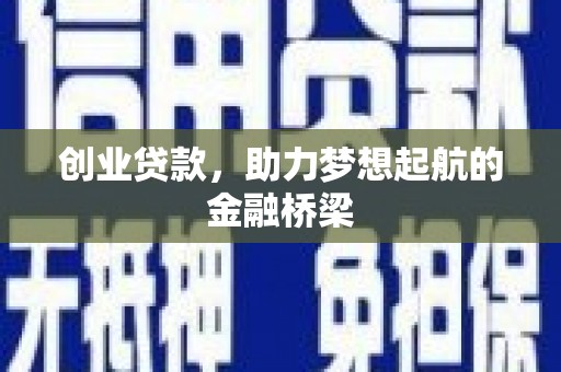 庄浪创业贷款，助力梦想起航的金融桥梁