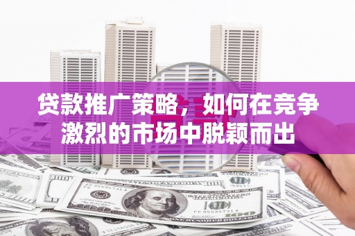 庄浪贷款推广策略，如何在竞争激烈的市场中脱颖而出