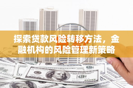 庄浪探索贷款风险转移方法，金融机构的风险管理新策略