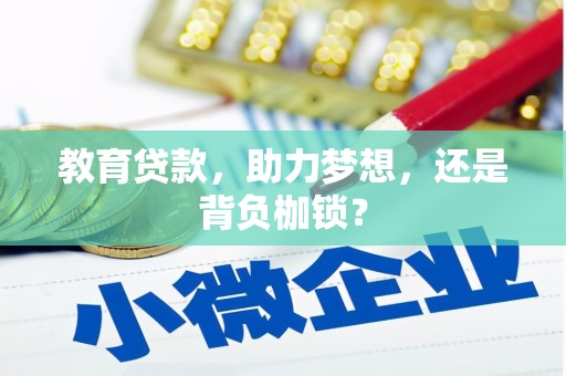 庄浪教育贷款，助力梦想，还是背负枷锁？