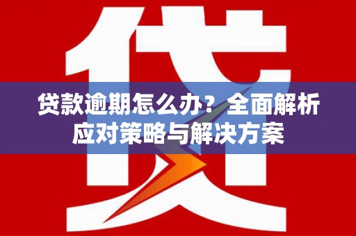 庄浪贷款逾期怎么办？全面解析应对策略与解决方案