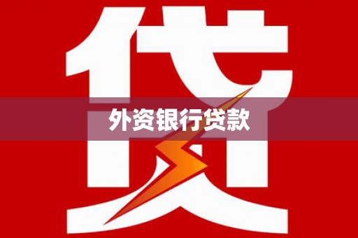 庄浪外资银行贷款