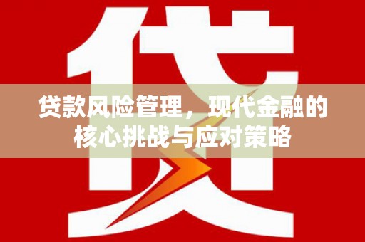 庄浪贷款风险管理，现代金融的核心挑战与应对策略