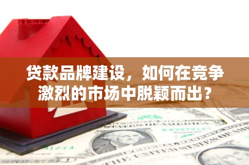 庄浪贷款品牌建设，如何在竞争激烈的市场中脱颖而出？