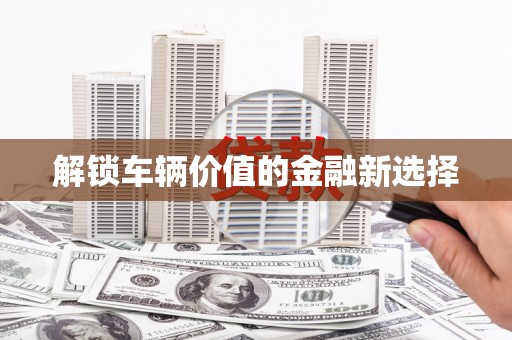庄浪解锁车辆价值的金融新选择