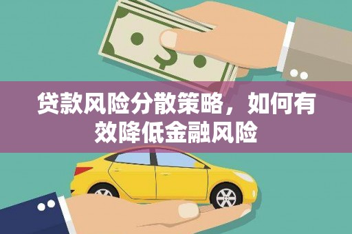 庄浪贷款风险分散策略，如何有效降低金融风险