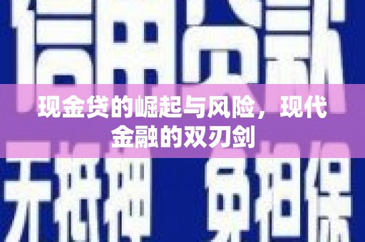 庄浪现金贷的崛起与风险，现代金融的双刃剑