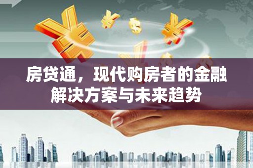 庄浪房贷通，现代购房者的金融解决方案与未来趋势
