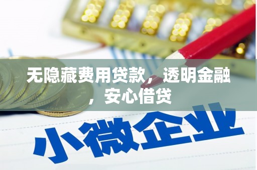 庄浪无隐藏费用贷款，透明金融，安心借贷