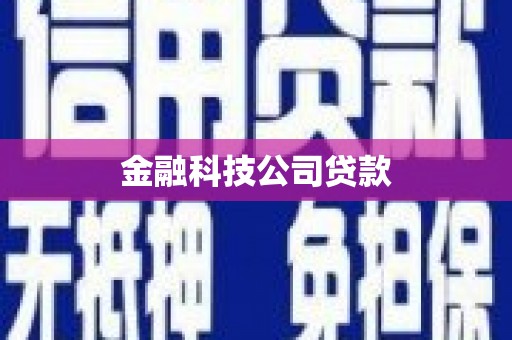 庄浪金融科技公司贷款
