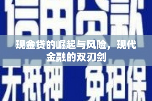 庄浪现金贷的崛起与风险，现代金融的双刃剑