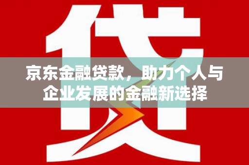 庄浪京东金融贷款，助力个人与企业发展的金融新选择