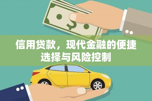 庄浪信用贷款，现代金融的便捷选择与风险控制