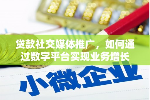 庄浪贷款社交媒体推广，如何通过数字平台实现业务增长