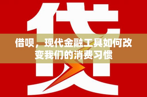 庄浪借呗，现代金融工具如何改变我们的消费习惯