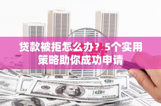 庄浪贷款被拒怎么办？5个实用策略助你成功申请