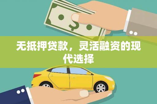 庄浪无抵押贷款，灵活融资的现代选择