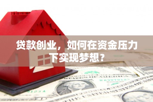庄浪贷款创业，如何在资金压力下实现梦想？