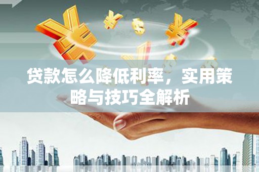 庄浪贷款怎么降低利率，实用策略与技巧全解析