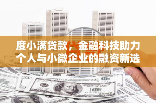 庄浪度小满贷款，金融科技助力个人与小微企业的融资新选择