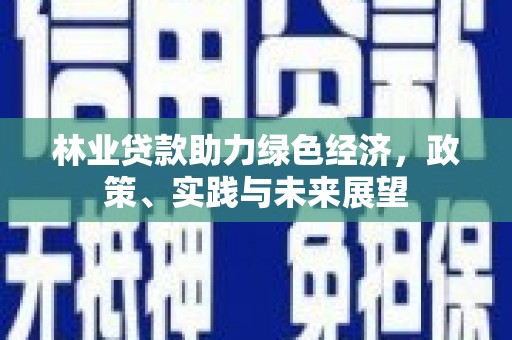 庄浪林业贷款助力绿色经济，政策、实践与未来展望