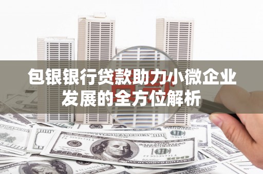 庄浪包银银行贷款助力小微企业发展的全方位解析