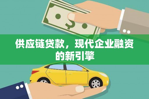 庄浪供应链贷款，现代企业融资的新引擎