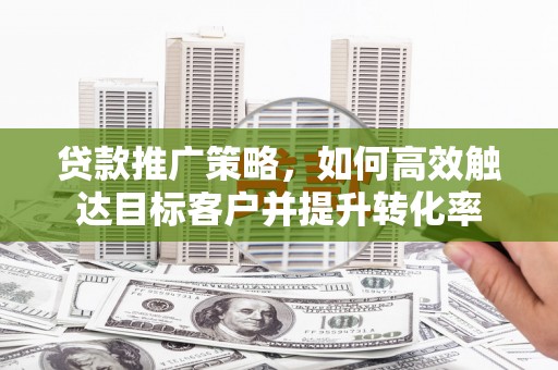 庄浪贷款推广策略，如何高效触达目标客户并提升转化率