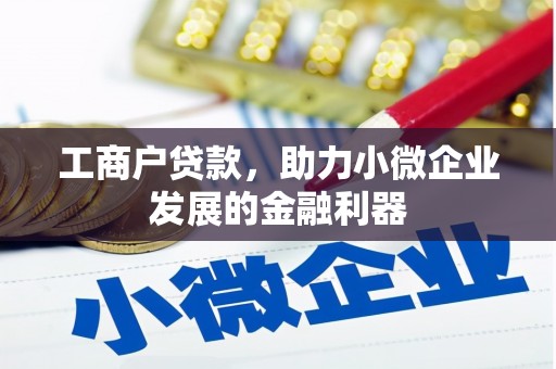 庄浪工商户贷款，助力小微企业发展的金融利器