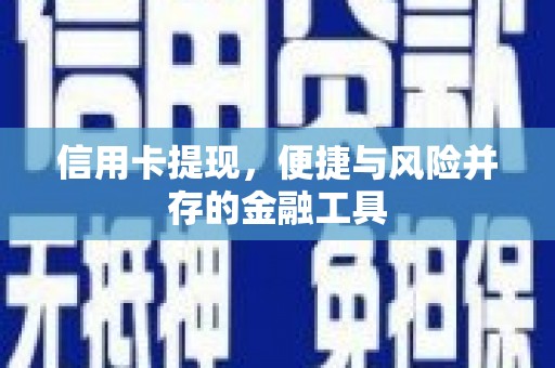 庄浪信用卡提现，便捷与风险并存的金融工具
