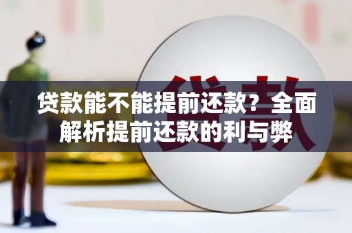 庄浪贷款能不能提前还款？全面解析提前还款的利与弊