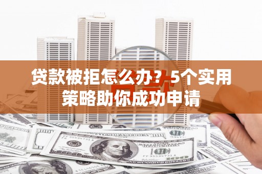 庄浪贷款被拒怎么办？5个实用策略助你成功申请